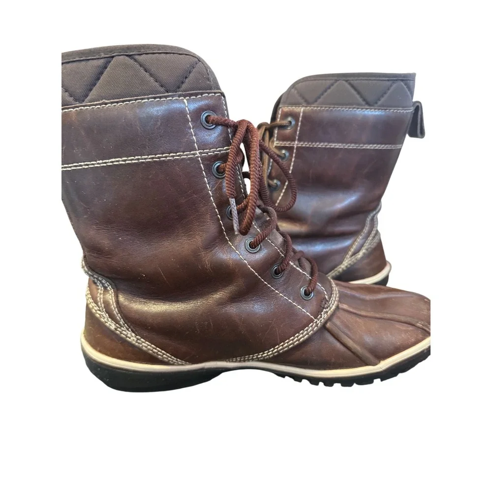 LL Bean Bar‎ Harbor Tek 2.5 Leather Duck Boots Brown Waterproof Womens 8 301344